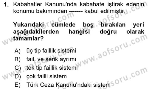 Vergi Ceza Hukuku Dersi 2024 - 2025 Yılı (Final) Dönem Sonu Sınav Soruları 1. Soru