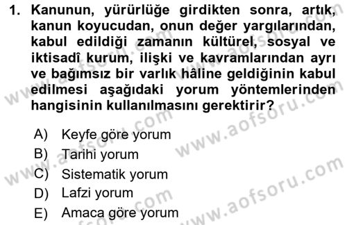 Vergi Ceza Hukuku Dersi 2024 - 2025 Yılı Yaz Okulu Sınav Soruları 1. Soru