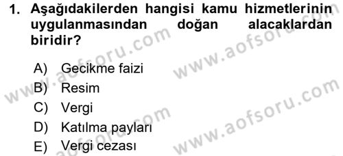 Vergi İcra Hukuku Dersi 2015 - 2016 Yılı (Final) Dönem Sonu Sınav Soruları 1. Soru