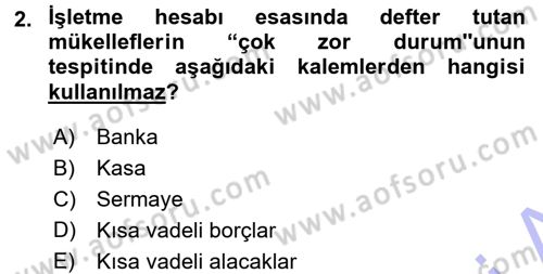 Vergi İcra Hukuku Dersi 2015 - 2016 Yılı (Final) Dönem Sonu Sınav Soruları 2. Soru