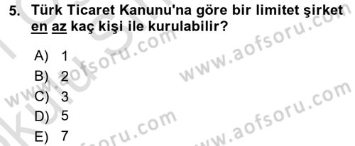 Vergi İcra Hukuku Dersi 2020 - 2021 Yılı Yaz Okulu Sınav Soruları 5. Soru
