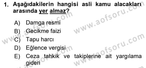 Vergi İcra Hukuku Dersi 2021 - 2022 Yılı (Final) Dönem Sonu Sınav Soruları 1. Soru