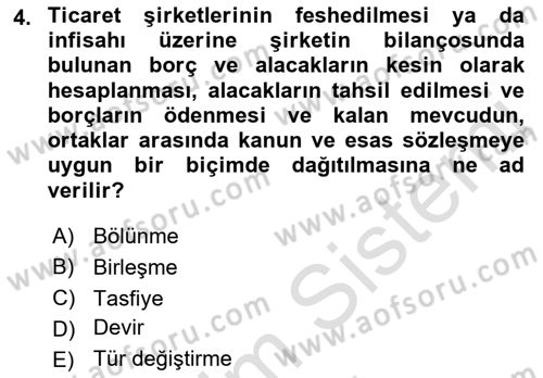 Vergi İcra Hukuku Dersi 2022 - 2023 Yılı (Final) Dönem Sonu Sınav Soruları 4. Soru