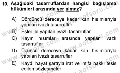 Vergi İcra Hukuku Dersi 2023 - 2024 Yılı (Vize) Ara Sınav Soruları 10. Soru