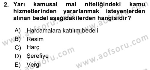 Vergi İcra Hukuku Dersi 2023 - 2024 Yılı Yaz Okulu Sınav Soruları 2. Soru
