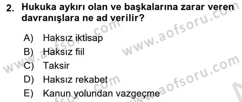 Vergi İcra Hukuku Dersi 2024 - 2025 Yılı Yaz Okulu Sınav Soruları 2. Soru