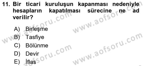 Vergi İcra Hukuku Dersi 2025 - 2026 Yılı (Vize) Ara Sınav Soruları 11. Soru