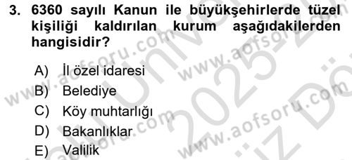 Vergi İcra Hukuku Dersi 2025 - 2026 Yılı (Vize) Ara Sınav Soruları 3. Soru
