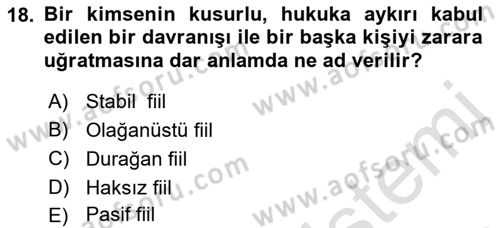 Hava Hukuku Dersi 2018 - 2019 Yılı 3 Ders Sınav Soruları 18. Soru