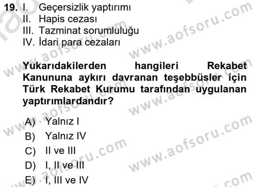 Hava Hukuku Dersi 2022 - 2023 Yılı (Final) Dönem Sonu Sınav Soruları 19. Soru