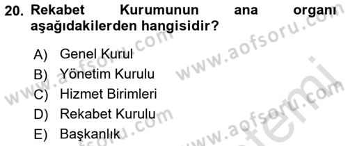 Hava Hukuku Dersi 2022 - 2023 Yılı (Final) Dönem Sonu Sınav Soruları 20. Soru