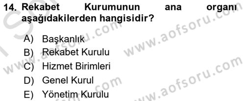 Hava Hukuku Dersi 2023 - 2024 Yılı (Final) Dönem Sonu Sınav Soruları 14. Soru