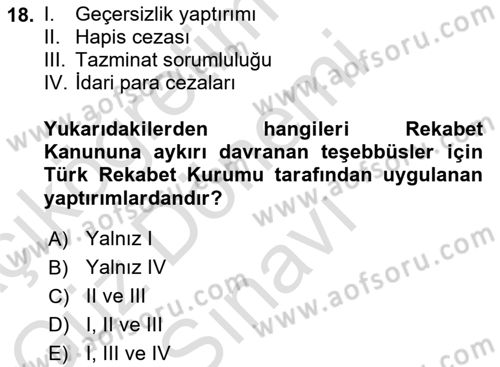 Hava Hukuku Dersi 2025 - 2026 Yılı (Final) Dönem Sonu Sınav Soruları 18. Soru