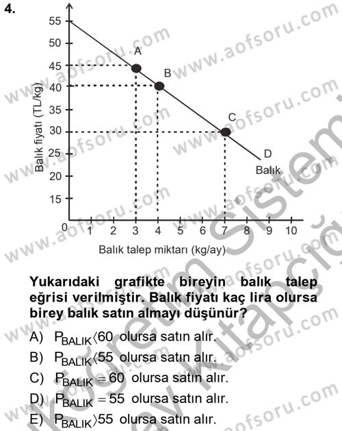 İktisada Giriş Dersi 2012 - 2013 Yılı (Vize) Ara Sınav Soruları 4. Soru