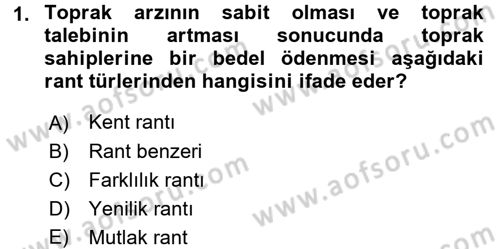 İktisada Giriş Dersi 2016 - 2017 Yılı 3 Ders Sınav Soruları 1. Soru