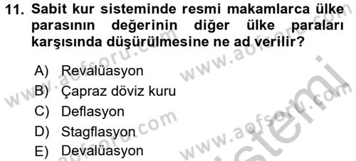 İktisada Giriş Dersi 2018 - 2019 Yılı Yaz Okulu Sınav Soruları 11. Soru