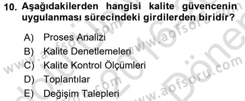 Proje Yönetimi Dersi 2016 - 2017 Yılı (Final) Dönem Sonu Sınav Soruları 10. Soru