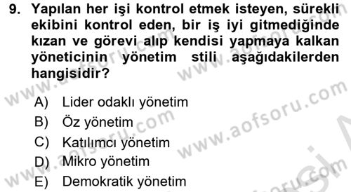 Proje Yönetimi Dersi 2016 - 2017 Yılı (Final) Dönem Sonu Sınav Soruları 9. Soru