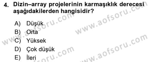 Proje Yönetimi Dersi 2024 - 2025 Yılı (Vize) Ara Sınav Soruları 4. Soru