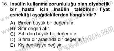 İktisada Giriş 1 Dersi 2012 - 2013 Yılı (Vize) Ara Sınav Soruları 15. Soru