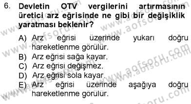 İktisada Giriş 1 Dersi 2012 - 2013 Yılı (Vize) Ara Sınav Soruları 6. Soru