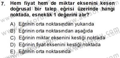 İktisada Giriş 1 Dersi 2013 - 2014 Yılı Tek Ders Sınav Soruları 7. Soru