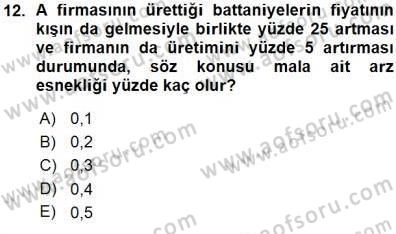 İktisada Giriş 1 Dersi 2015 - 2016 Yılı (Vize) Ara Sınav Soruları 12. Soru