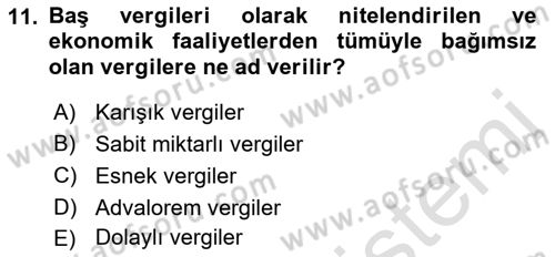 İktisada Giriş 1 Dersi 2021 - 2022 Yılı (Final) Dönem Sonu Sınav Soruları 11. Soru