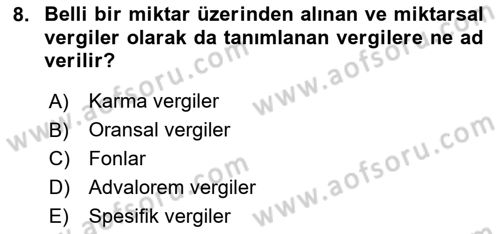 İktisada Giriş 1 Dersi 2025 - 2026 Yılı (Final) Dönem Sonu Sınav Soruları 8. Soru