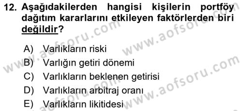 İktisada Giriş 2 Dersi 2018 - 2019 Yılı Yaz Okulu Sınav Soruları 12. Soru