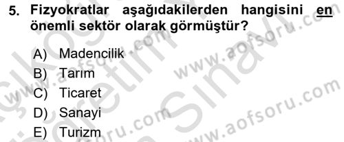 İktisada Giriş 2 Dersi 2024 - 2025 Yılı (Vize) Ara Sınav Soruları 5. Soru