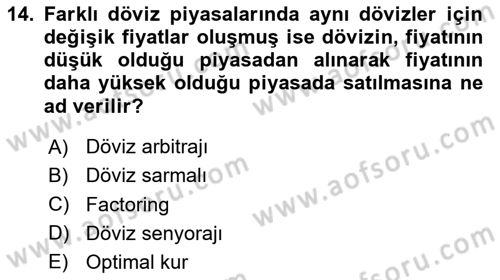 İktisada Giriş 2 Dersi 2024 - 2025 Yılı (Final) Dönem Sonu Sınav Soruları 14. Soru