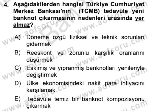 İktisada Giriş 2 Dersi 2024 - 2025 Yılı (Final) Dönem Sonu Sınav Soruları 4. Soru