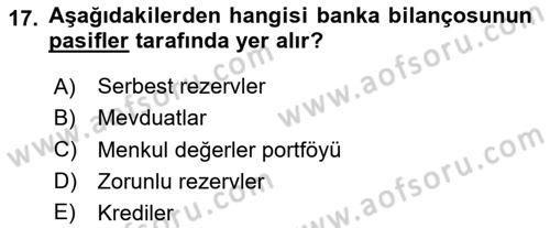 İktisada Giriş 2 Dersi 2025 - 2026 Yılı (Vize) Ara Sınav Soruları 17. Soru