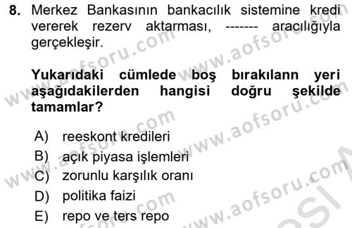 İktisada Giriş 2 Dersi 2025 - 2026 Yılı Yaz Okulu Sınav Soruları 8. Soru