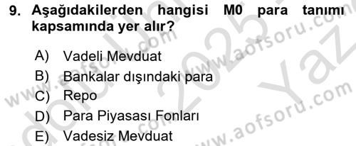 İktisada Giriş 2 Dersi 2025 - 2026 Yılı Yaz Okulu Sınav Soruları 9. Soru