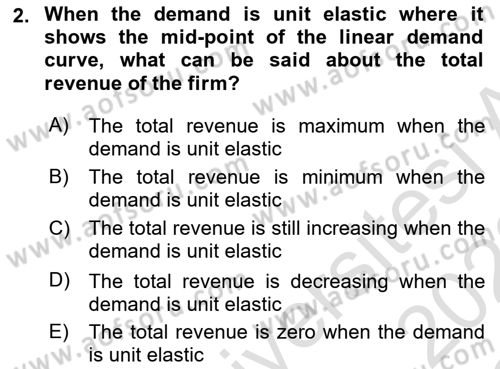 Introduction to Economics 1 Dersi 2021 - 2022 Yılı Yaz Okulu Sınav Soruları 2. Soru