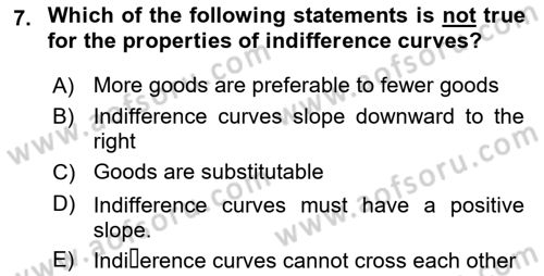 Introduction to Economics 1 Dersi 2023 - 2024 Yılı Yaz Okulu Sınav Soruları 7. Soru