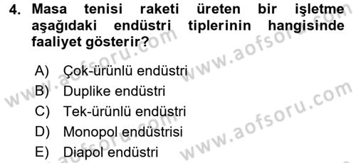 Spor Ekonomisi Dersi 2016 - 2017 Yılı (Vize) Ara Sınavı 4. Soru