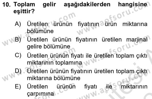 Spor Ekonomisi Dersi 2020 - 2021 Yılı Yaz Okulu Sınav Soruları 10. Soru