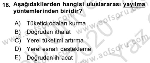 Spor Ekonomisi Dersi Yaz Okulu Sınavı Deneme Sınav Soruları 18. Soru