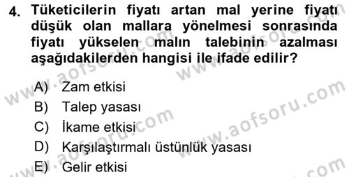 Spor Ekonomisi Dersi 2020 - 2021 Yılı Yaz Okulu Sınav Soruları 4. Soru