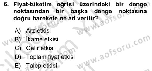 Spor Ekonomisi Dersi 2020 - 2021 Yılı Yaz Okulu Sınav Soruları 6. Soru