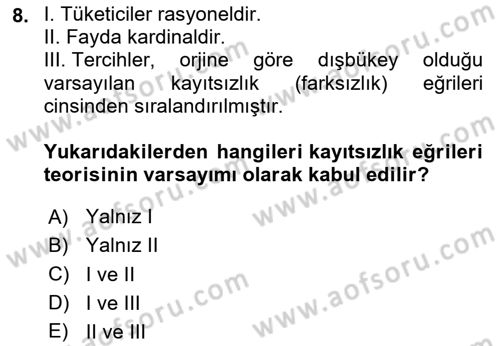 Spor Ekonomisi Dersi 2020 - 2021 Yılı Yaz Okulu Sınav Soruları 8. Soru