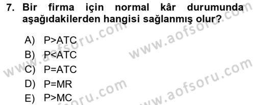 Spor Ekonomisi Dersi 2021 - 2022 Yılı Yaz Okulu Sınav Soruları 7. Soru