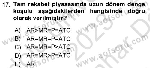 Spor Ekonomisi Dersi 2023 - 2024 Yılı (Vize) Ara Sınavı 17. Soru