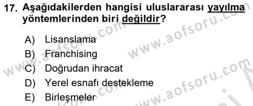 Spor Ekonomisi Dersi 2023 - 2024 Yılı (Final) Dönem Sonu Sınavı 17. Soru