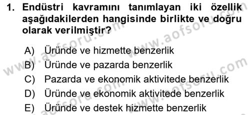 Spor Ekonomisi Dersi Yaz Okulu Sınavı Deneme Sınav Soruları 1. Soru