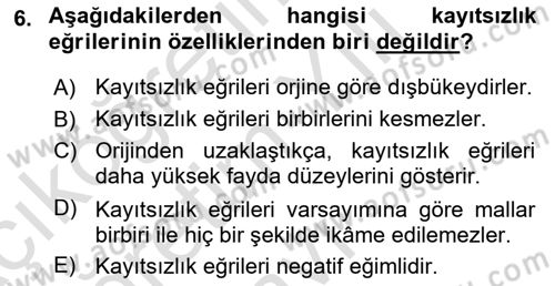 Spor Ekonomisi Dersi 2023 - 2024 Yılı Yaz Okulu Sınav Soruları 6. Soru