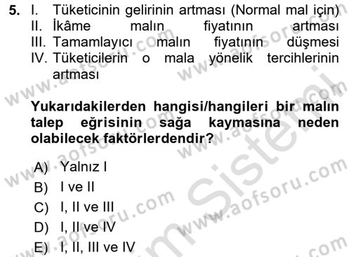 Spor Ekonomisi Dersi 2024 - 2025 Yılı Yaz Okulu Sınav Soruları 5. Soru